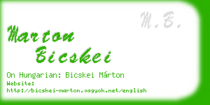 marton bicskei business card