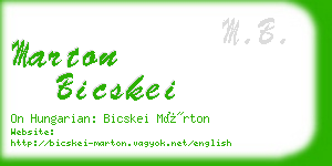 marton bicskei business card